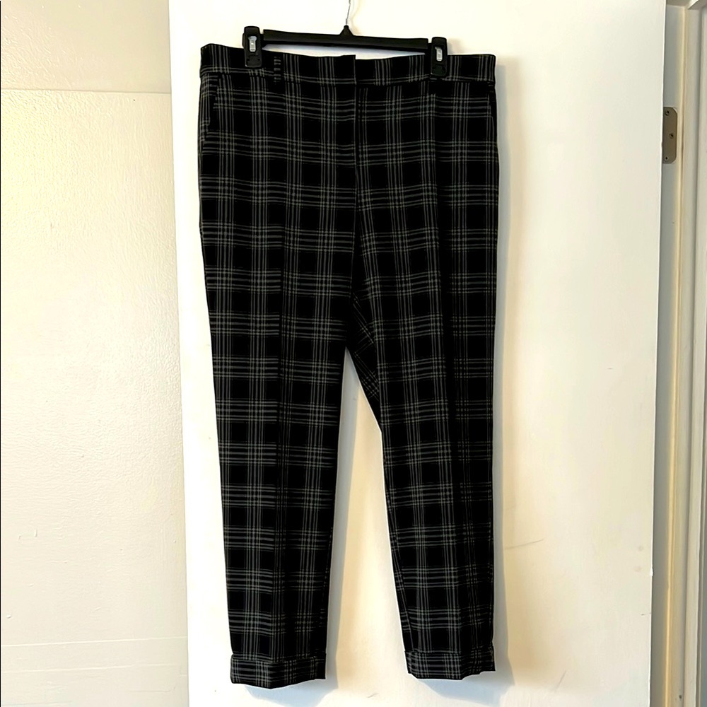 Women’s Black Plaid Pants